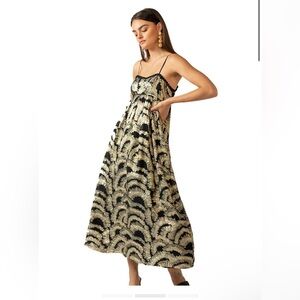 NWT Rue Stiic Black & Gold Dress